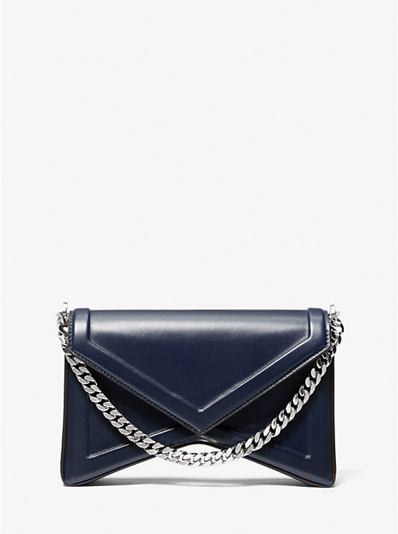 

Сумка через плечо из кожи Manhatta Michael Kors, синий