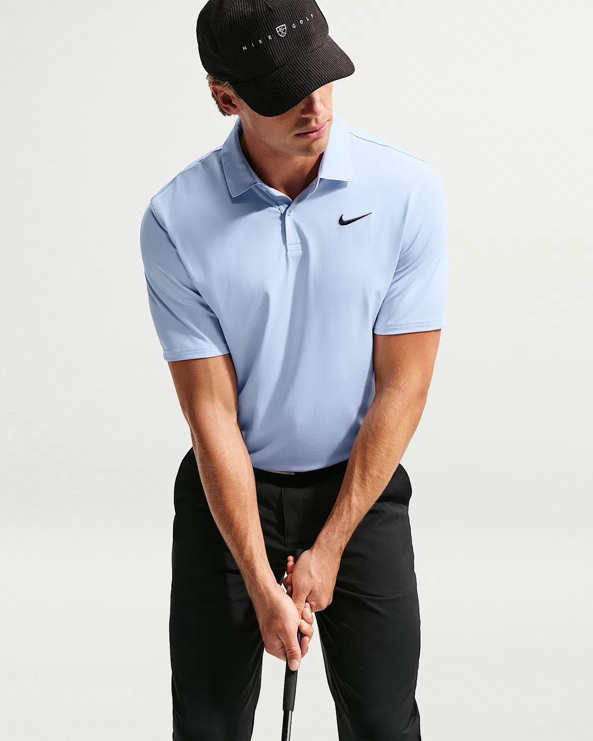 Мужское поло Nike Velocity Dri-FIT Chest Logo Golf, Hydrogen Blue/Black — фото 3
