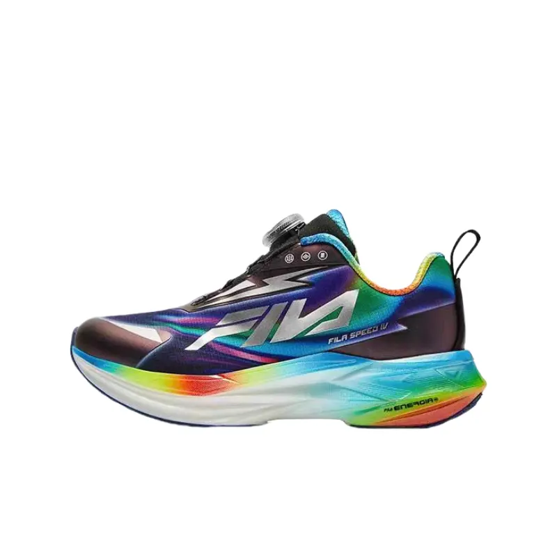 

FILA KIDS Боа нескользящие износостойкие низкие детские беговые кроссовки Black Purple для подростков