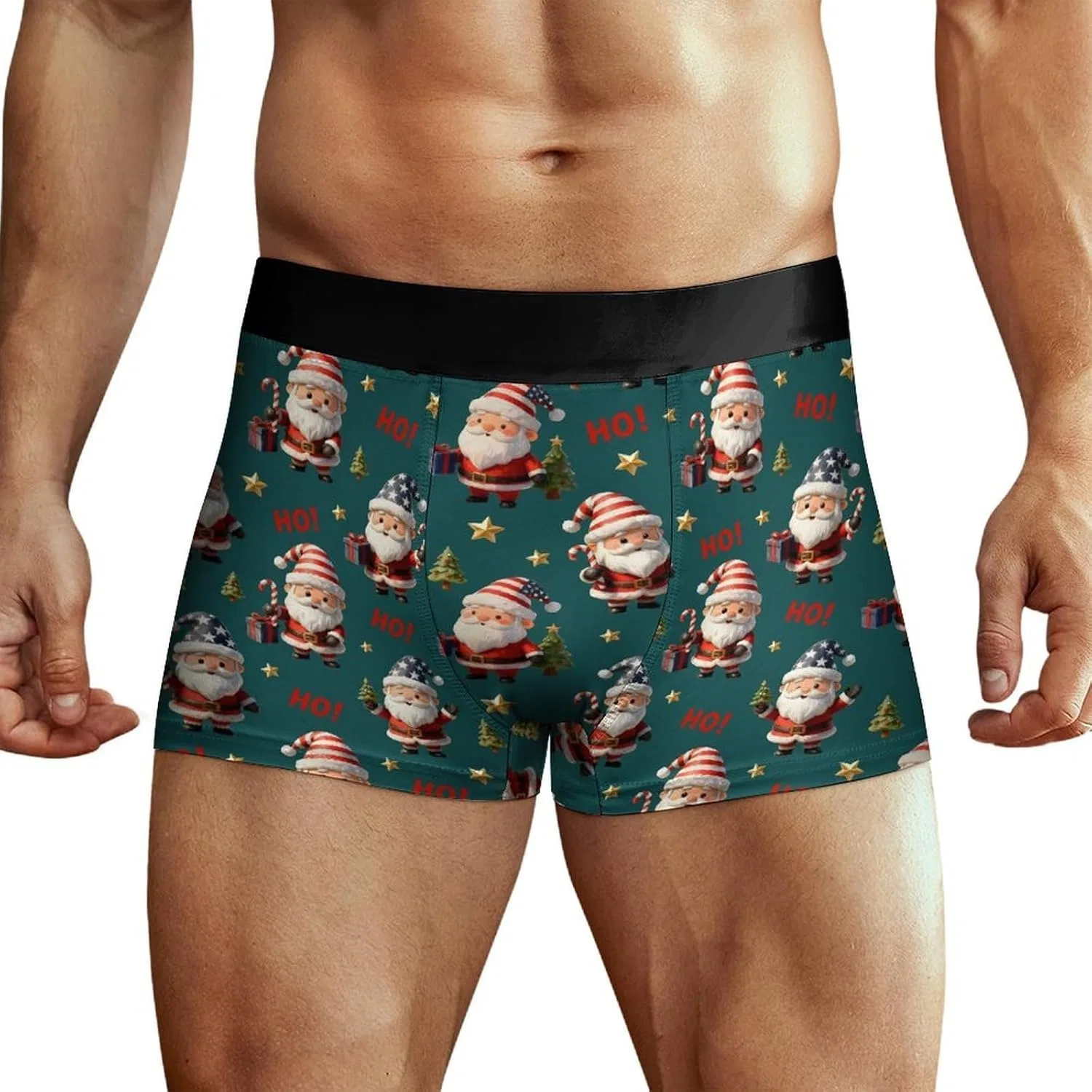 Боксеры с новогодним принтом Santa Claus