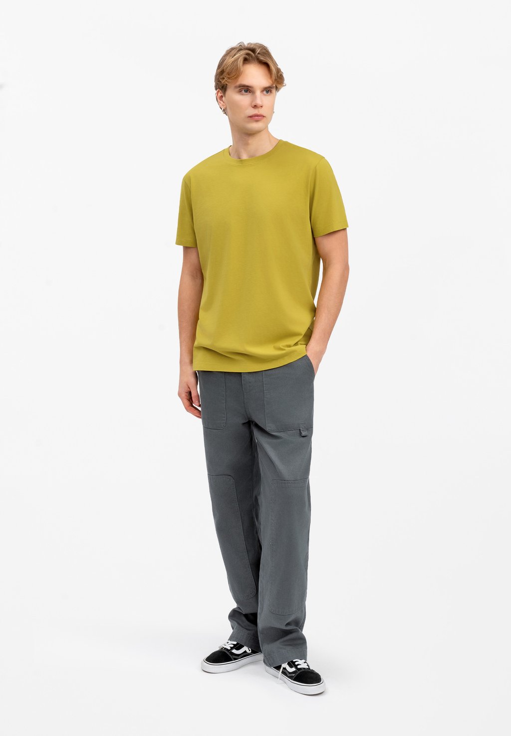 

Базовая футболка CREW NECK REGULAR FIT KAFT, темно-желтый