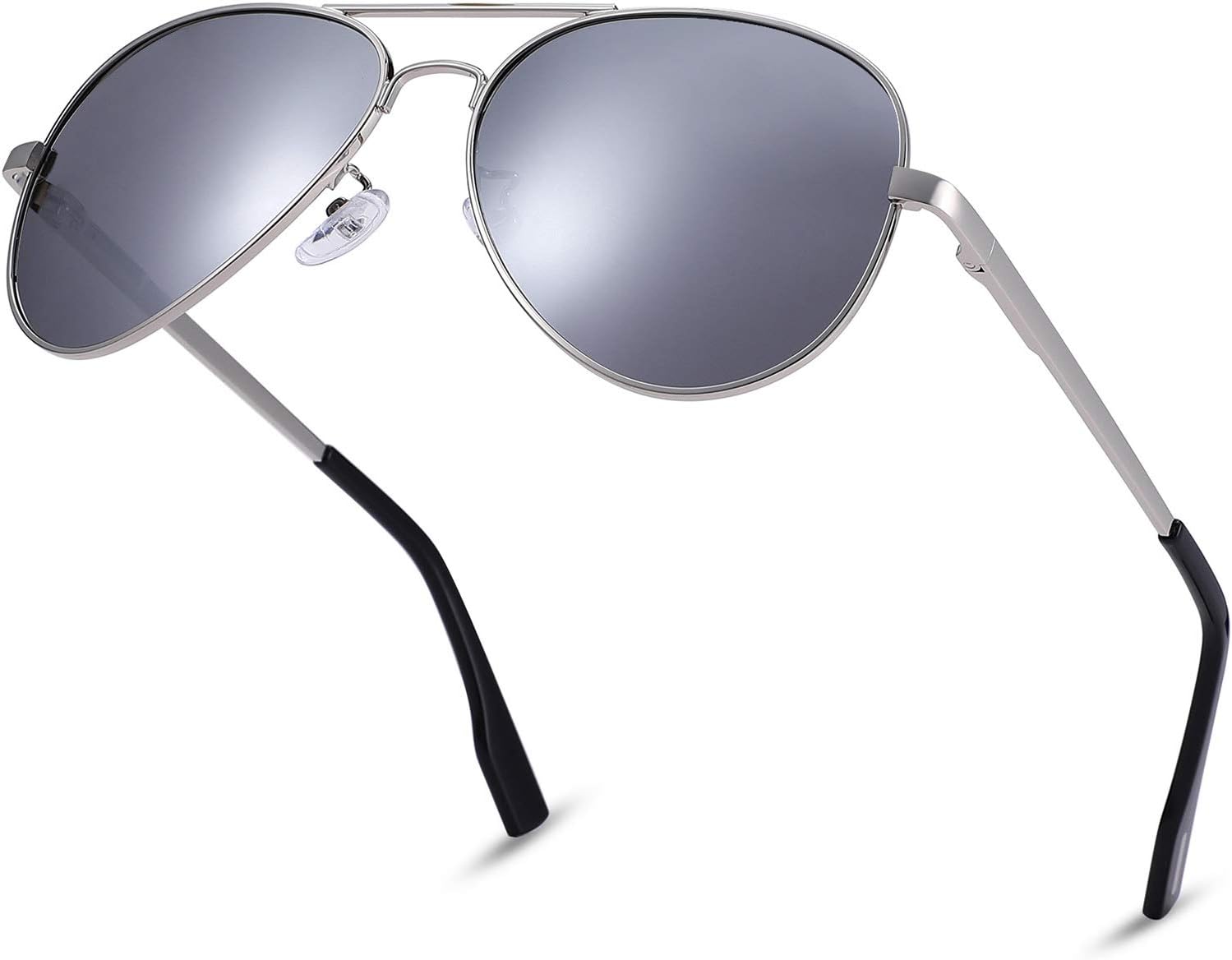 

Поляризованные солнцезащитные очки-авиаторы NULOOQ Extra Small для женщин, мужчин, подростков и детей с маленьким лицом, диаметр линз 52 мм и 58 мм, B3* Silver/Silver Mirrored