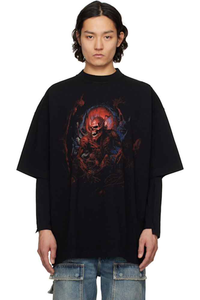 

Футболка большого размера Black Death Metal VETEMENTS