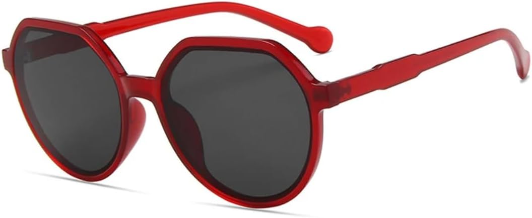 

Модные солнцезащитные очки большого размера в овальной оправе для женщин, роскошные винтажные очки для мужчин, для активного отдыха, летних путешествий, с защитой от УФ-излучения UV400 VRTRFFTR, Red Gray