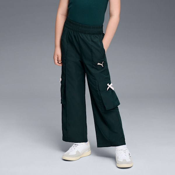 

Широкие брюки-карго для больших детей Bow Society Puma, зеленый