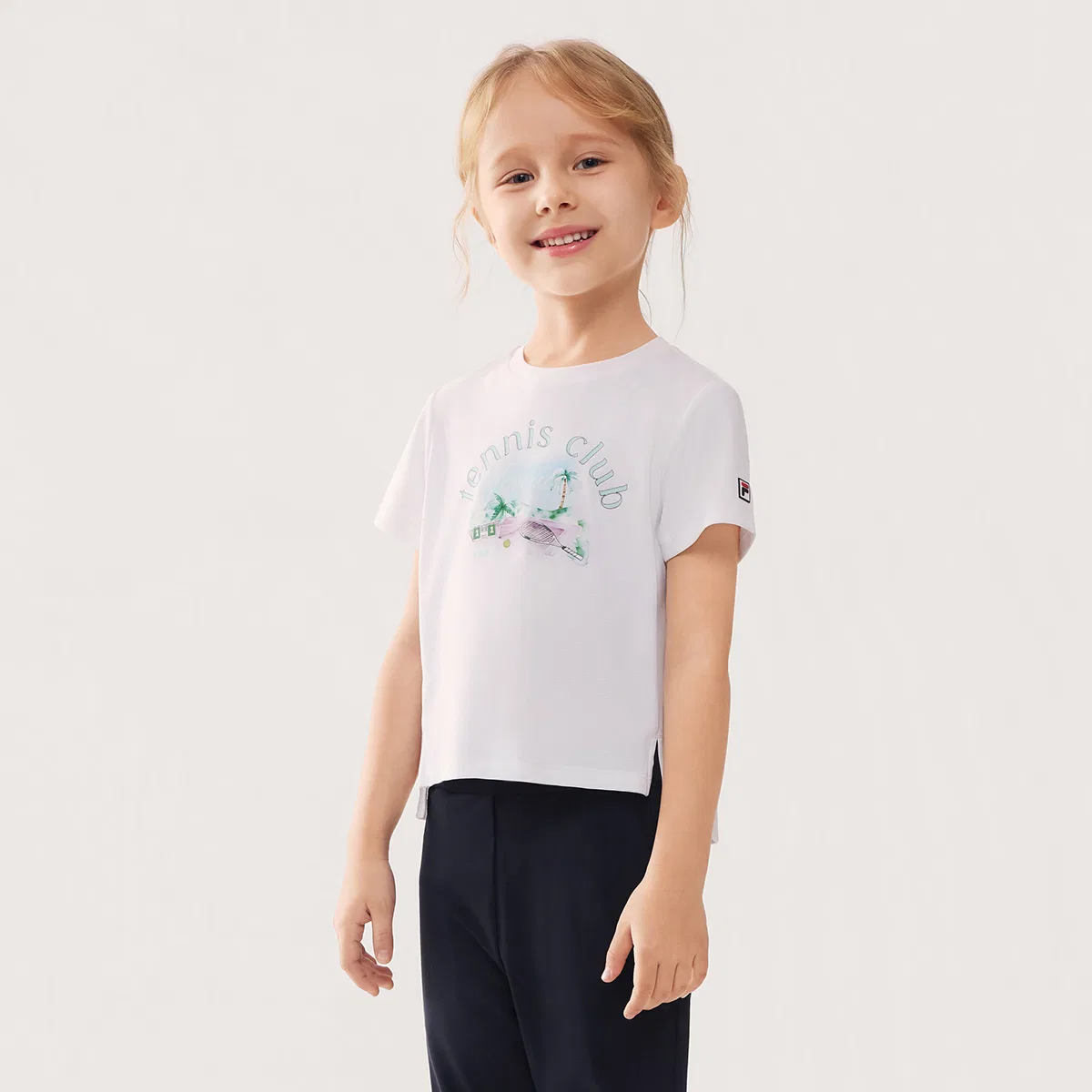 Футболка PERFORMANCE FPH с коротким рукавом Jade White, детская FILA KIDS — фото 4