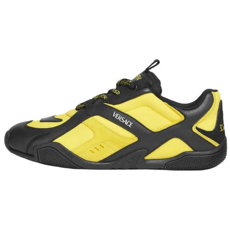 VERSACE Кроссовки низкие мужские casual galaxia из коровьей кожи желтые
