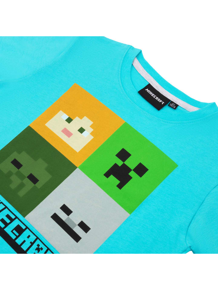Детская пижама Minecraft, короткий комбинезон-крипер белого цвета — фото 3