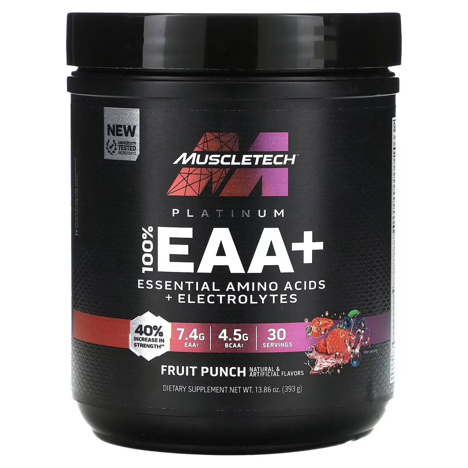 

Добавка MuscleTech Platinum 100% EAA+ фруктовый пунш, 393 г