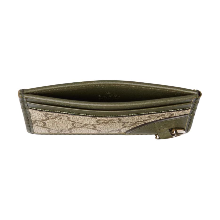 GUCCI Кардхолдер GG Emblem Coated Fabric для женщин, зеленый — фото 3