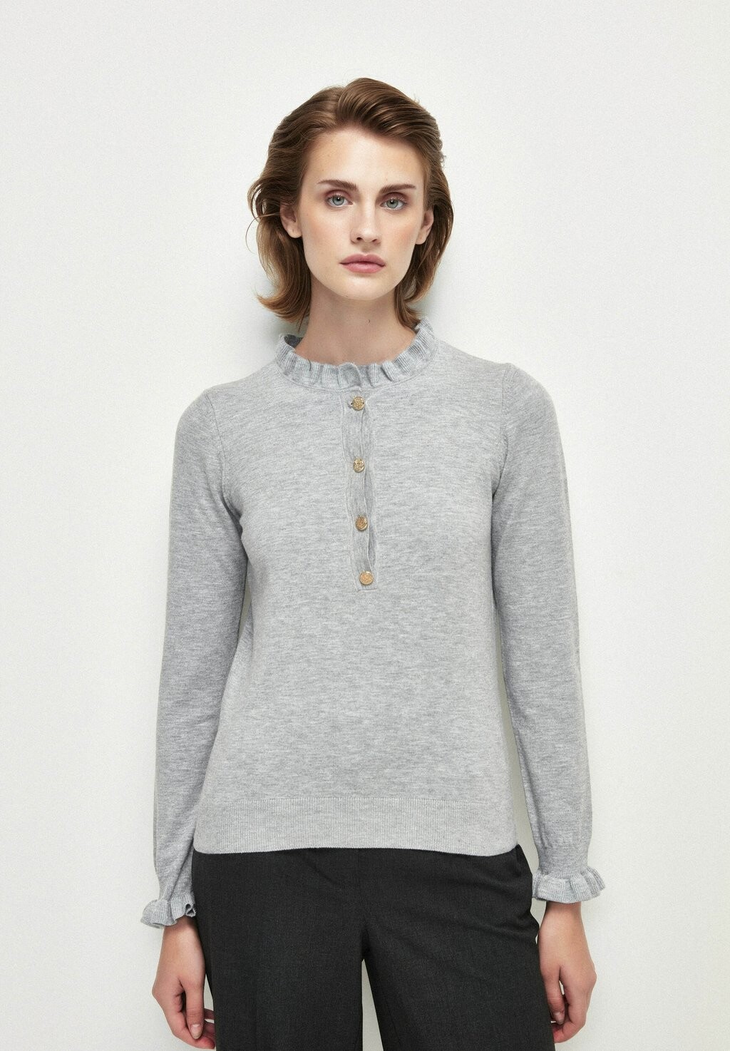 

Вязаный свитер LONG SLEEVE adL, цвет gri melange