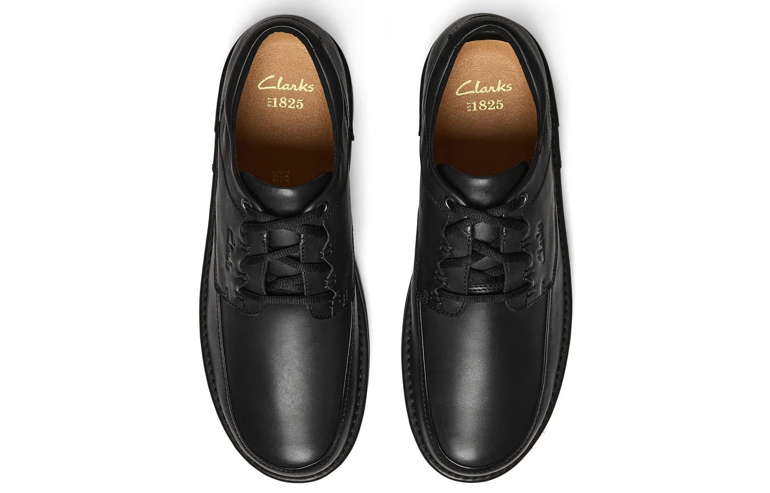 Clarks Кожаные повседневные туфли Cow Leather мужские Black — фото 3