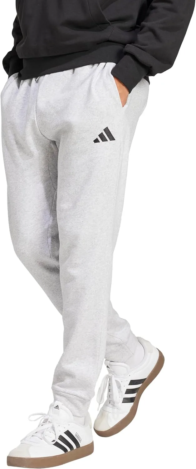 Мужские спортивные брюки Adidas Essentials Feel Cozy из флиса, светло-серый/черный