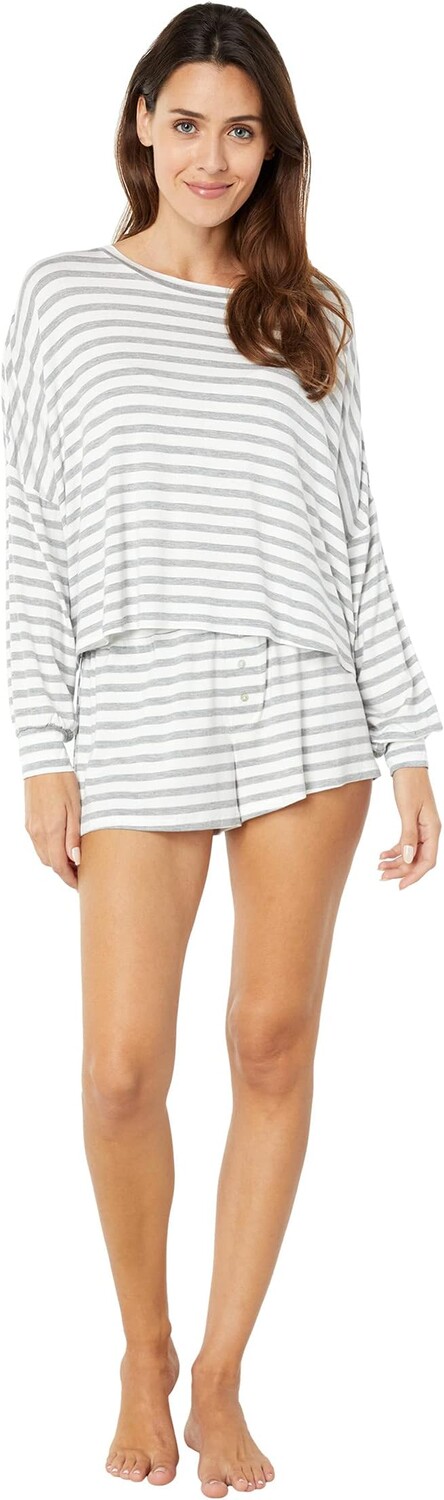 

Комплект шорти из американского джерси Honeydew Intimates, цвет Ivory Stripe