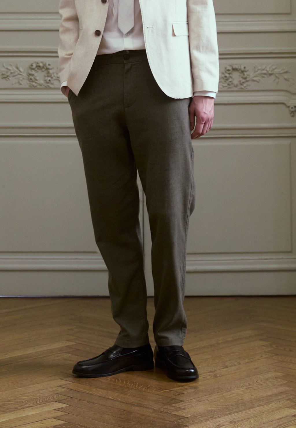 

Чиносы Selected Homme, темно-зеленый