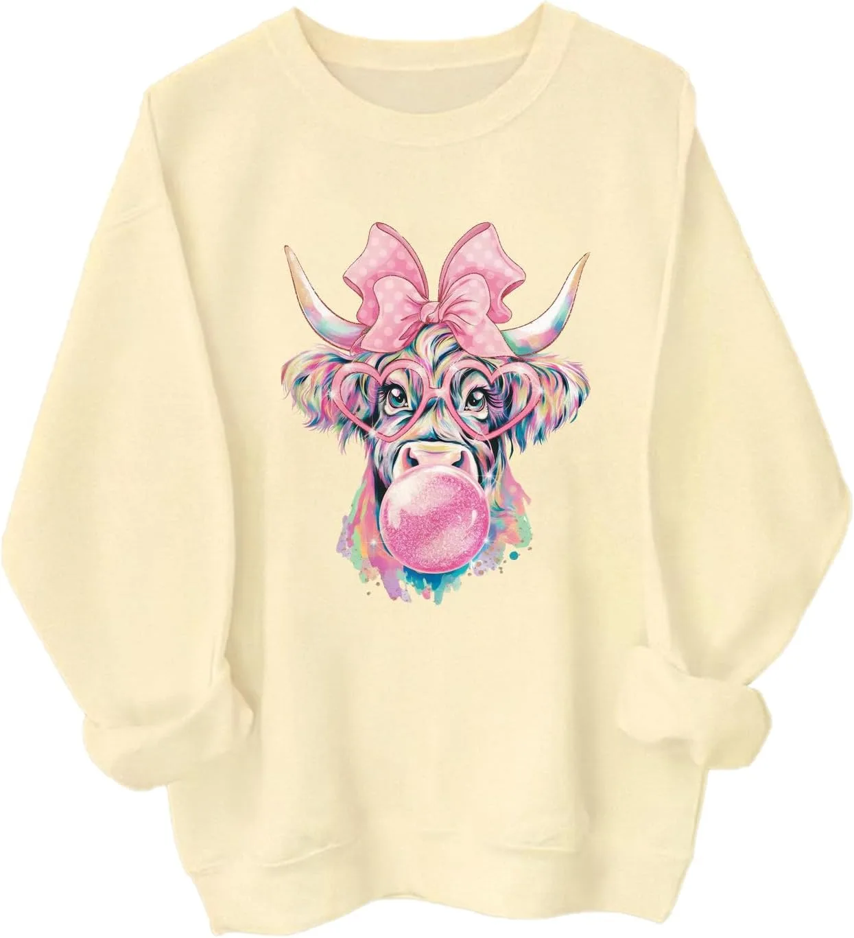 

Свитшот Coquette Highland Cow Bubblegum