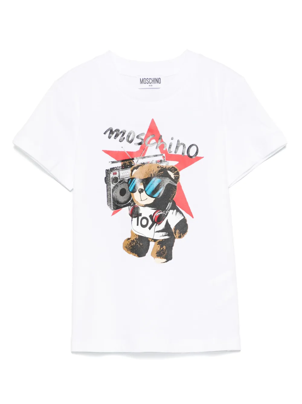 

Футболка с принтом Teddy Bear Moschino Kids, белый