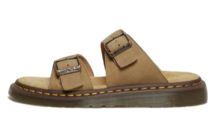 Замшевые шлепанцы Dr. Martens Josef с пряжками Dr.Martens, Brown
