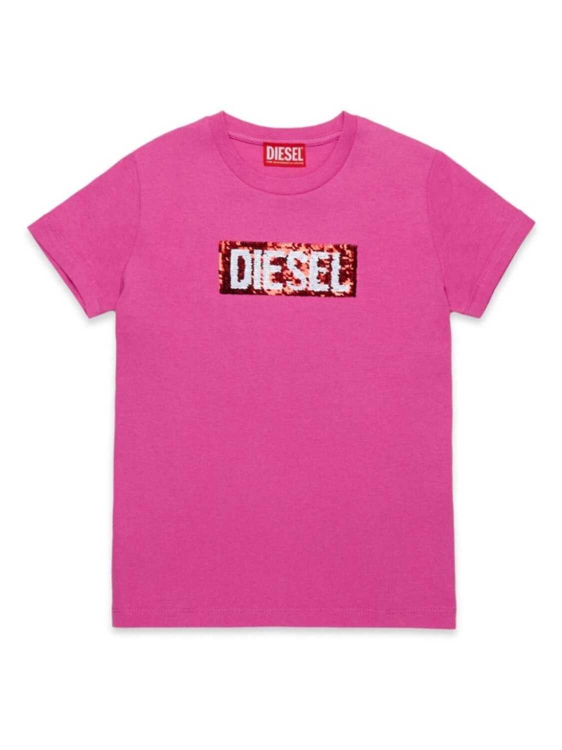 

Diesel Kids футболка с пайетками, розовый