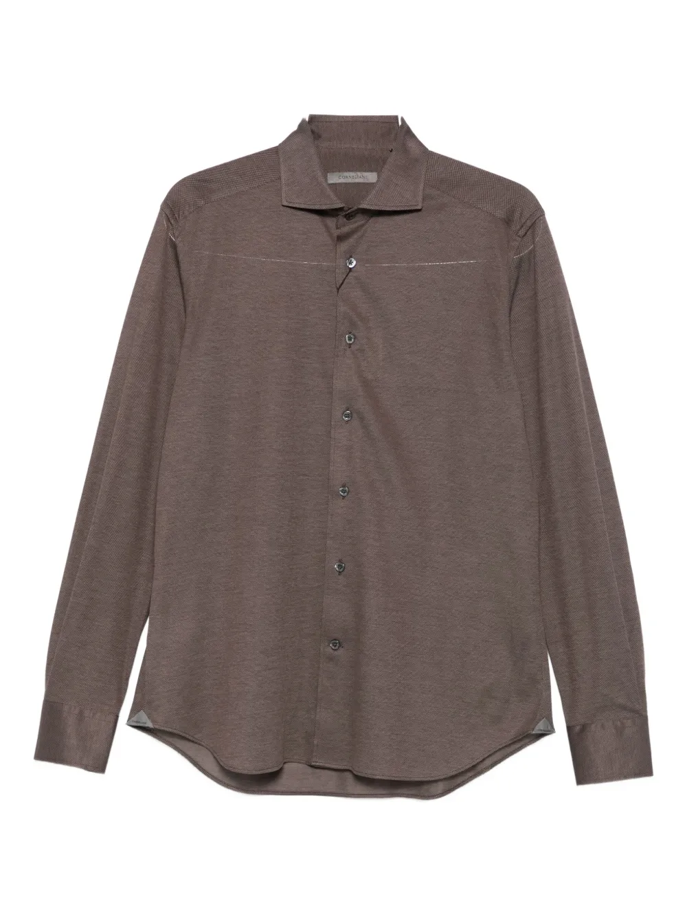 

Фактурная рубашка с длинными рукавами Corneliani, коричневый