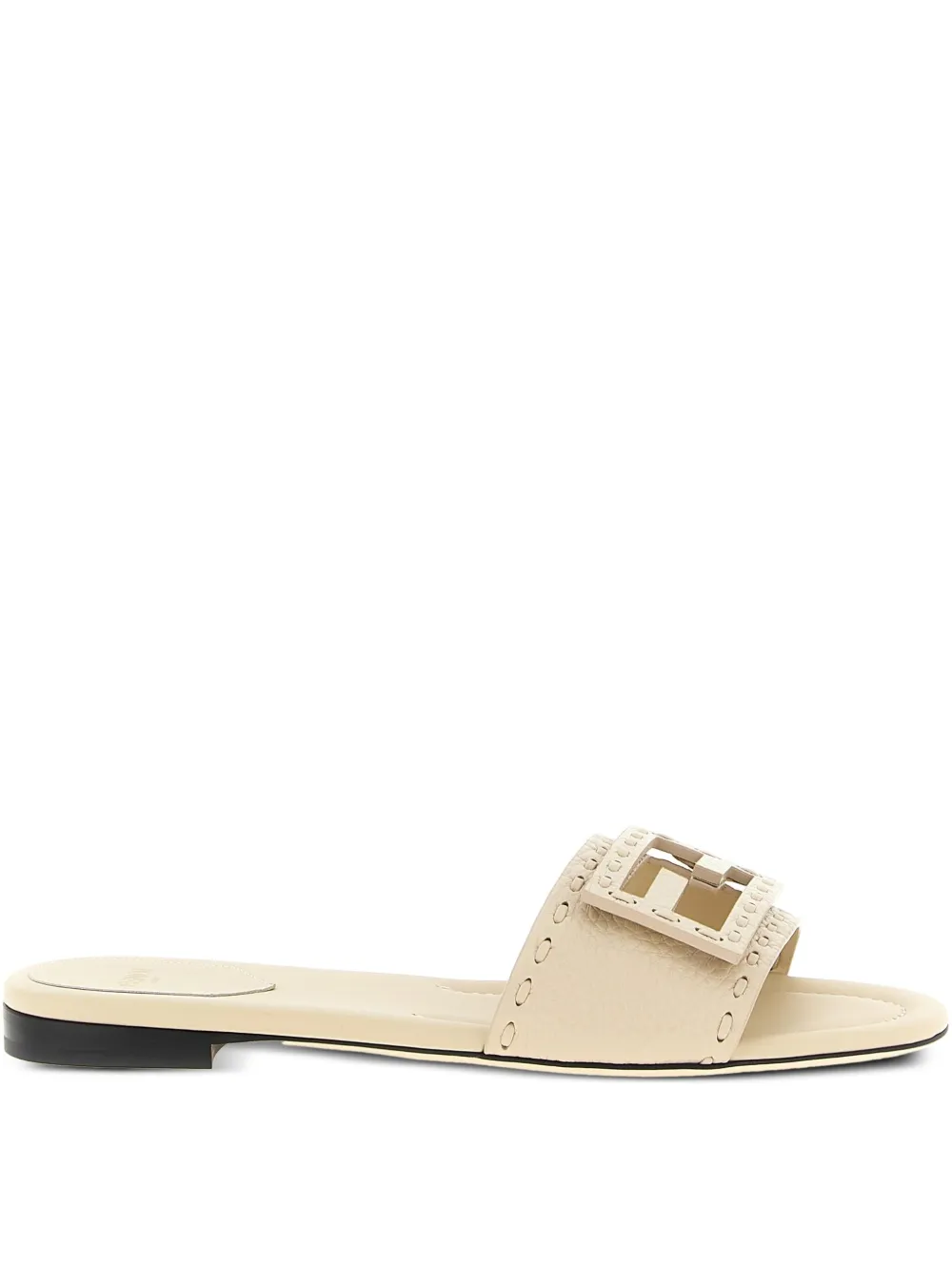 Сандалии Baguette macro-stitching slides FENDI, нейтральный
