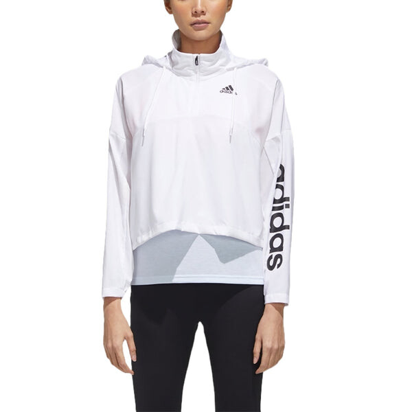 Куртка ветровка спортивная верхняя часть Adidas, белый — фото 3