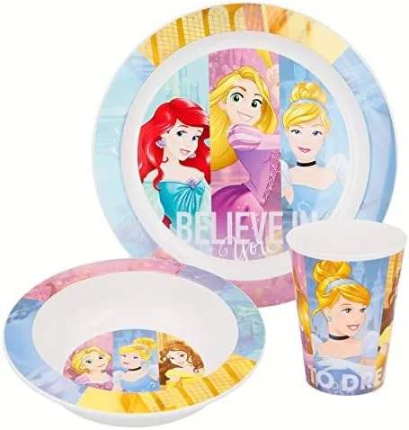 Набор Micro Kids из 3 предметов (тарелка, миска и чашка, 260 мл) Princess Friendship Adventures Stor — фото 4