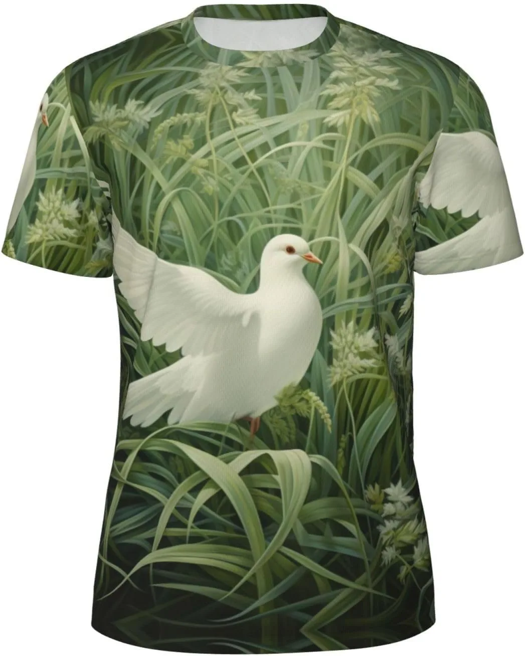 

Футболка мужская летняя с принтом Grass and Dove, легкая и дышащая SDFHU