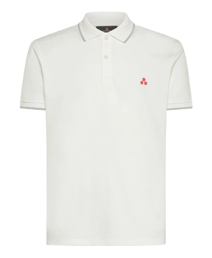 

Белая рубашка-поло с вышитым логотипом. Peuterey, белый