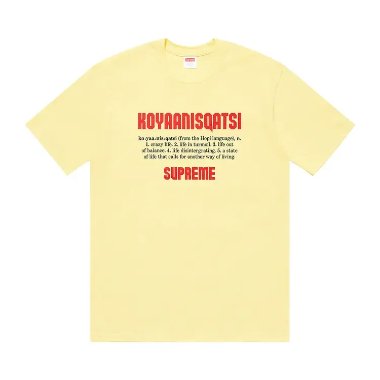 Футболка Supreme Koyaanisqatsi, желтый