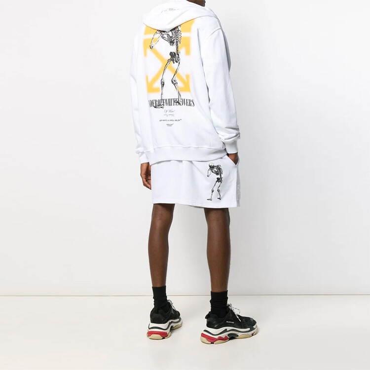 Толстовка с капюшоном X Undercover Skeleton с обратной молнией Off-White, белый — фото 3