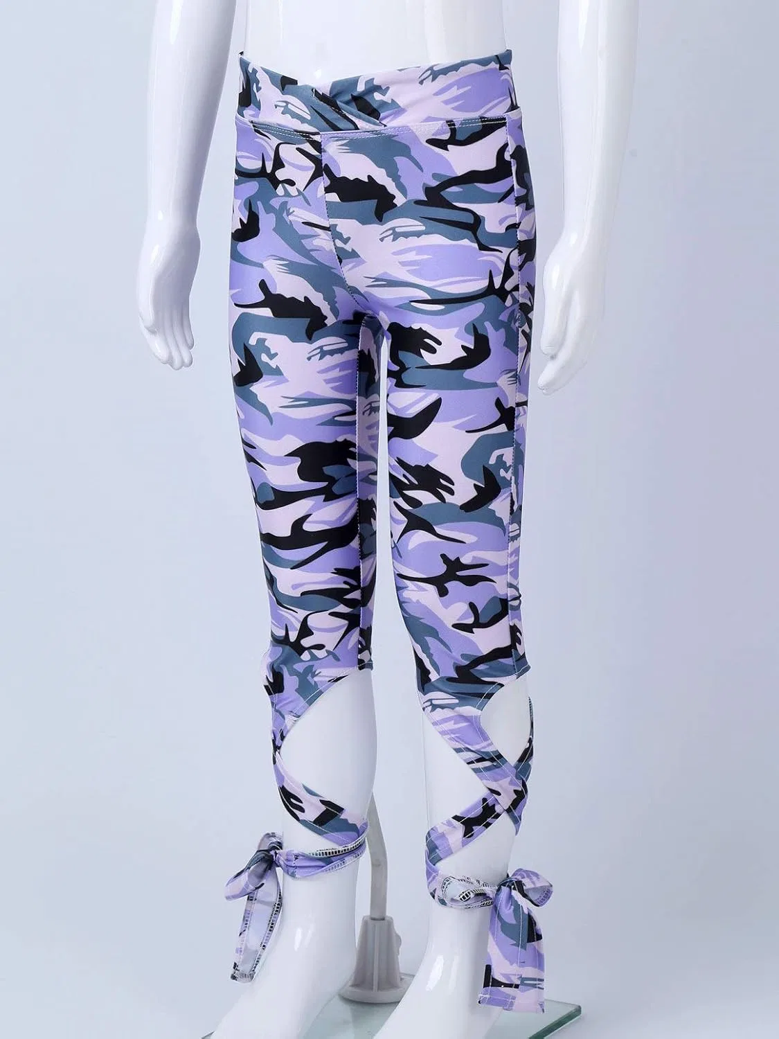 Детские леггинсы для активного отдыха Kaerm, расцветка Camouflage Purple — фото 4