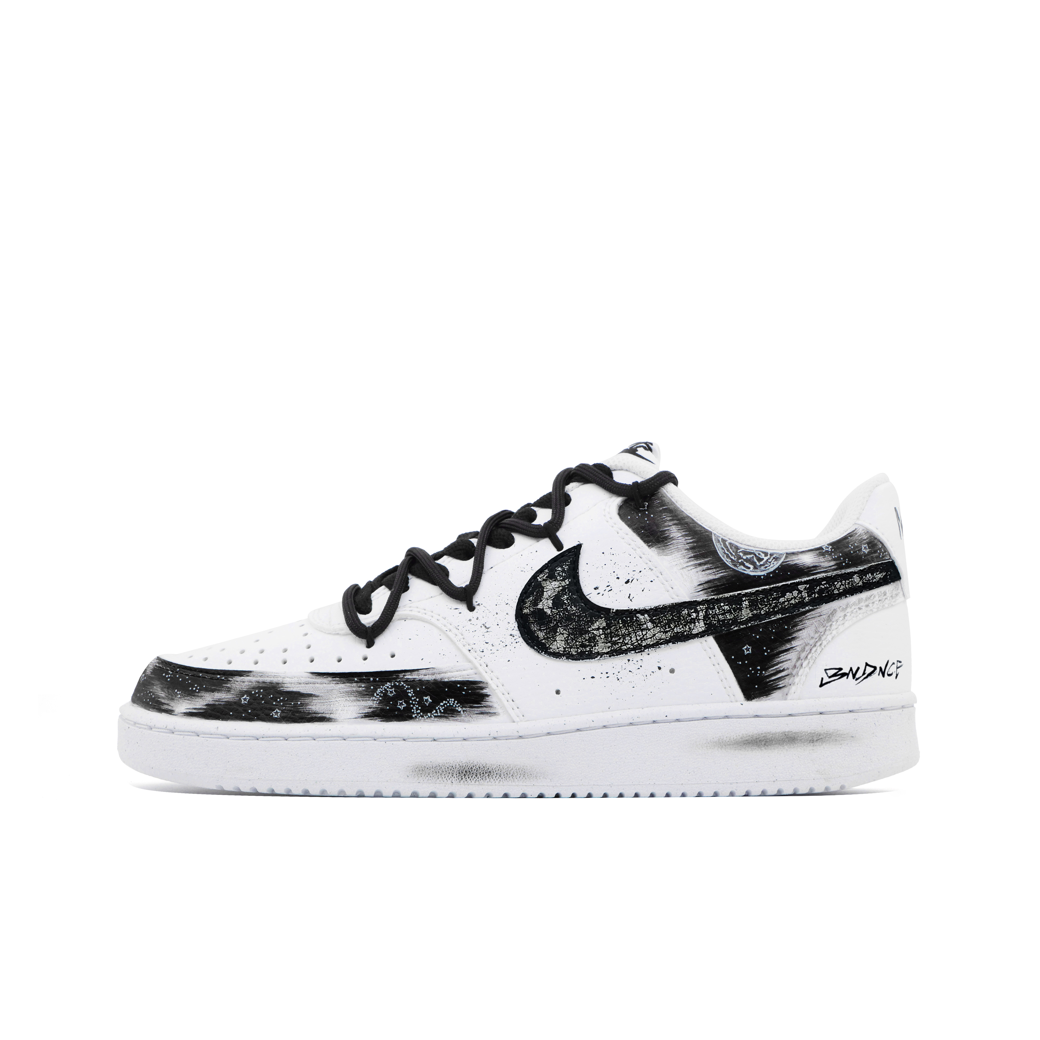 

Nike Кроссовки Court Vision 1 Coverage с противоскользящим покрытием, износостойкие, легкие, дышащие, низкие, для скейтбординга, мужские, черно-белые