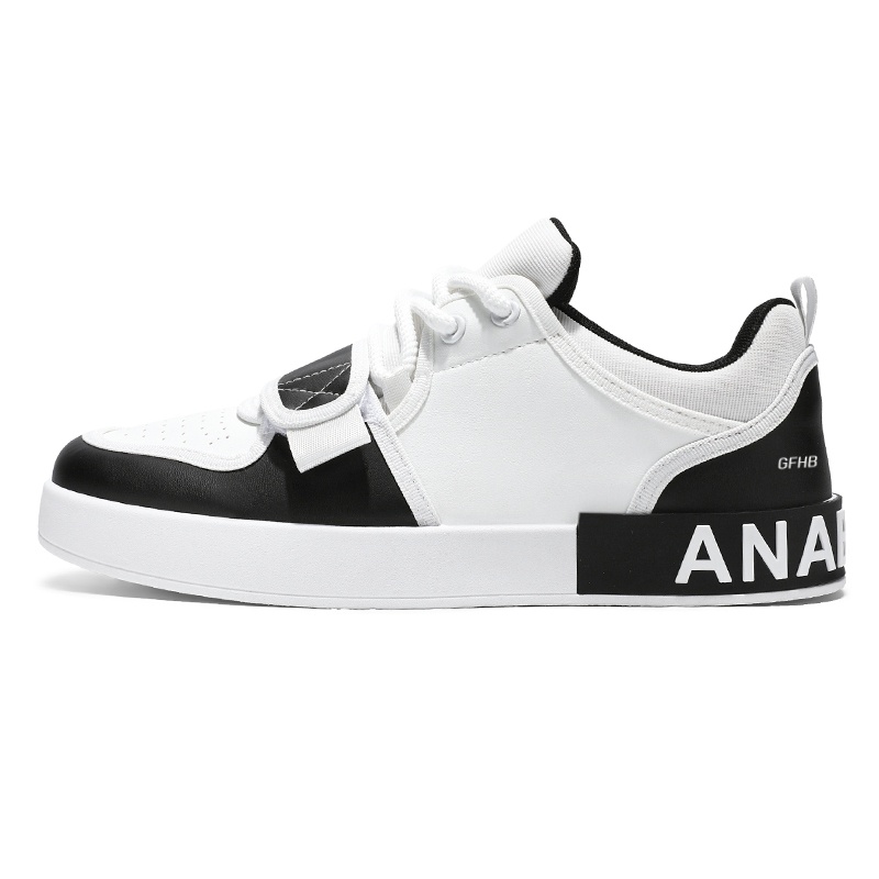 

Износостойкие низкие детские кроссовки для скейтбординга для подростков Kung Fu partners, белый/черный