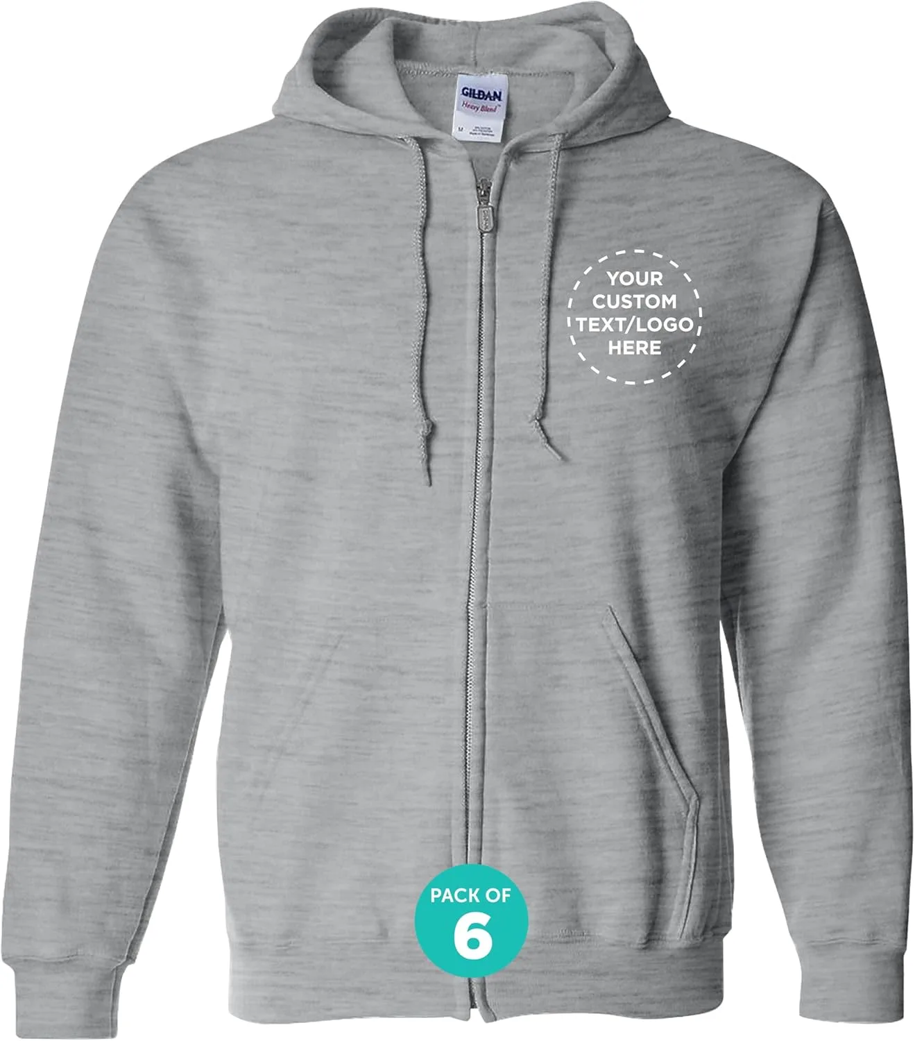 

Толстовка с капюшоном на молнии 50/50 Cotton Polyester Blend DISCOUNT PROMOS