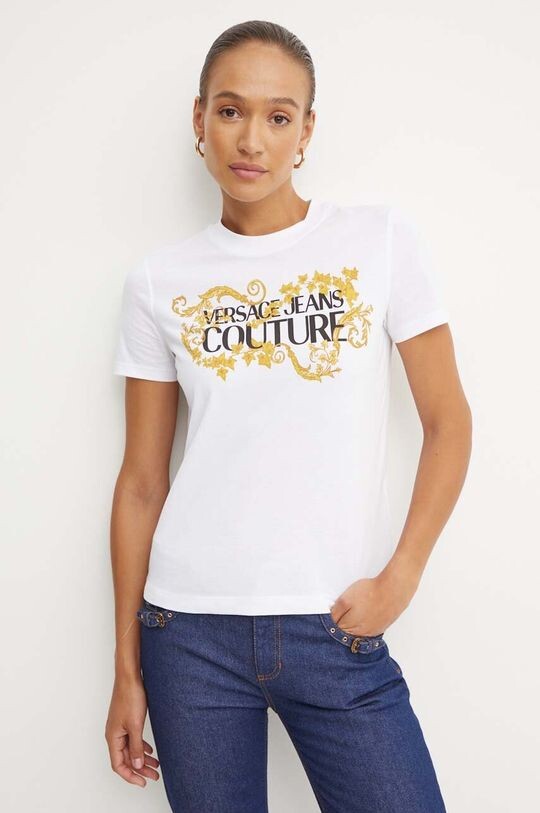 

Хлопковая футболка Versace Jeans Couture, белый