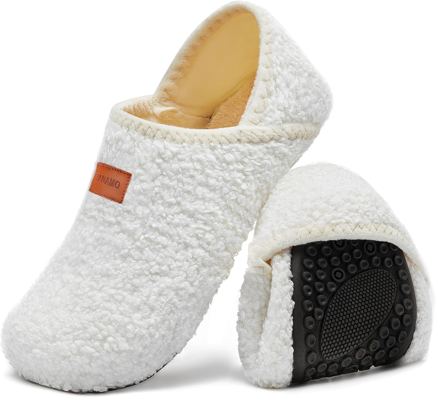

Домашние тапочки Tanamo для женщин и мужчин, для ношения, носки-топанки, удобные тапочки для дома, спальни, путешествий и йоги, белый