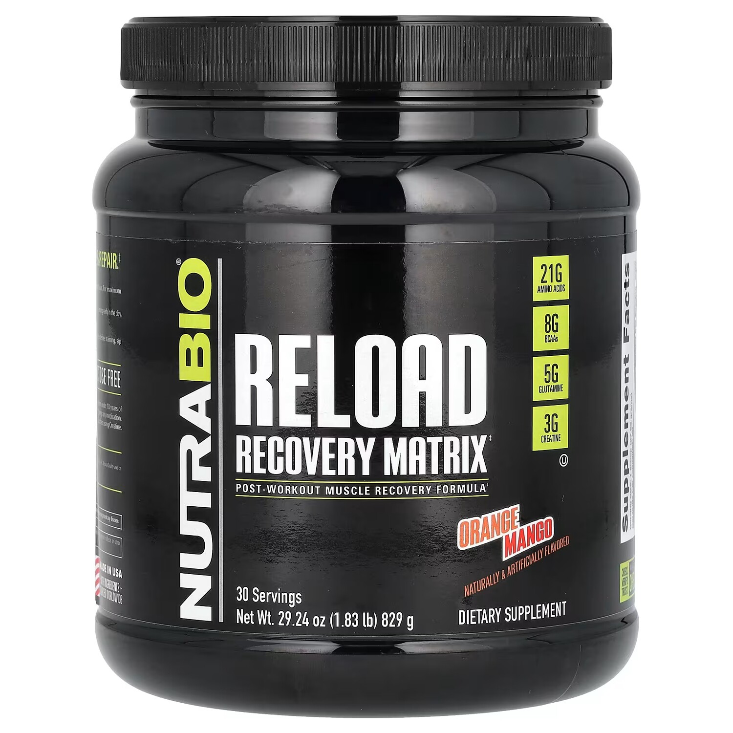 

Добавка NutraBio Reload Recovery Matrix апельсин и манго, 829 г