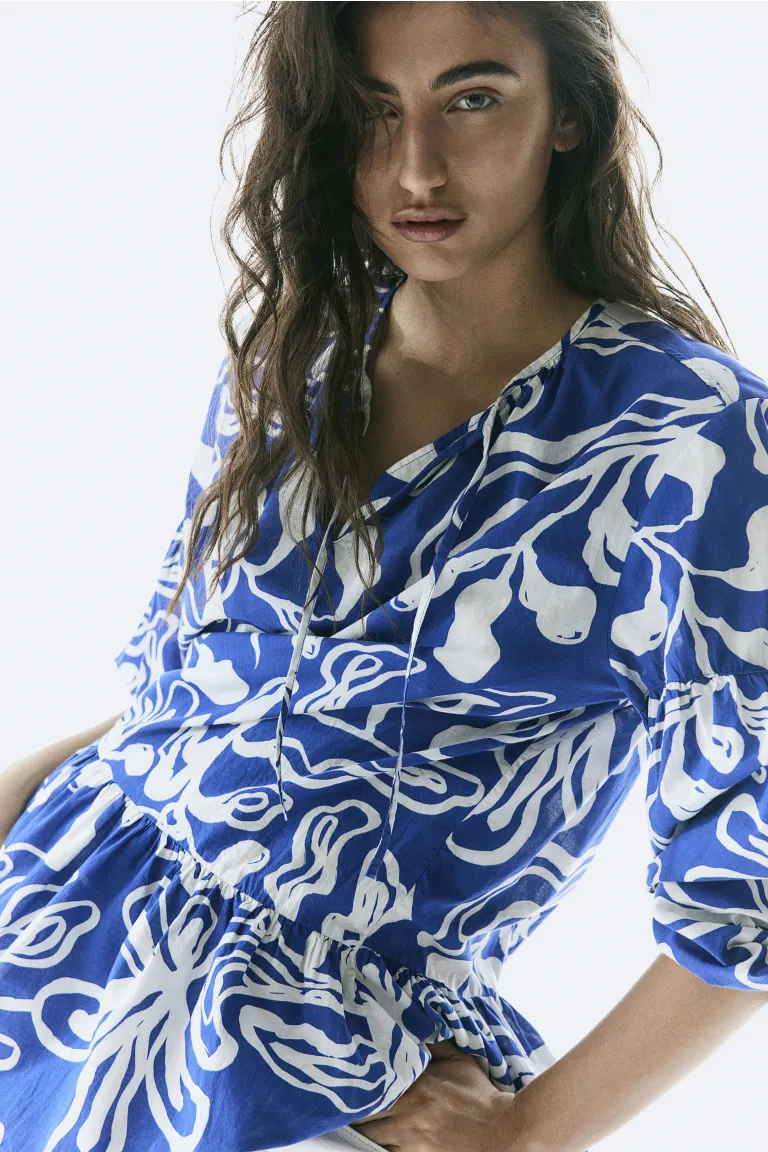 

Хлопковое платье H&M, белый