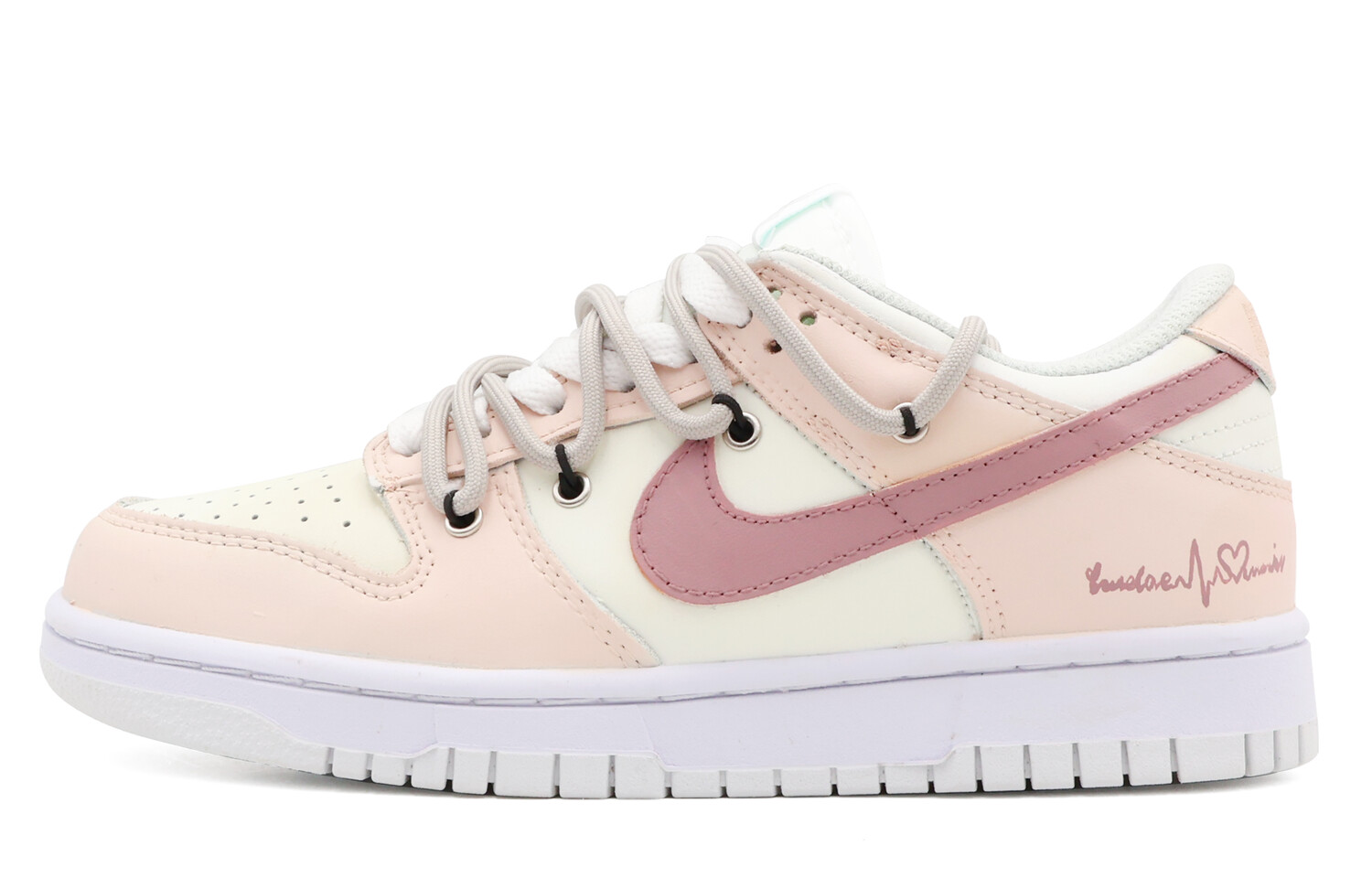

Кроссовки Nike Dunk Skateboard Shoes Women's Low-Top White Pink, Розовый, Кроссовки Nike Dunk Skateboard Shoes Women's Low-Top White Pink
