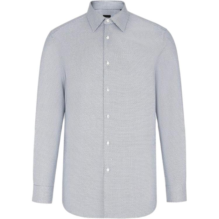

Hugo Boss Мужская рубашка серого цвета средней насыщенности