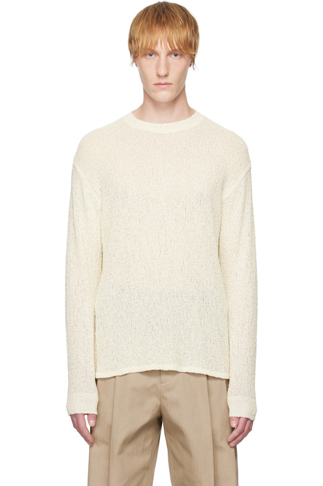 

Хлопковый прозрачный свитер Yoke, цвет off-white