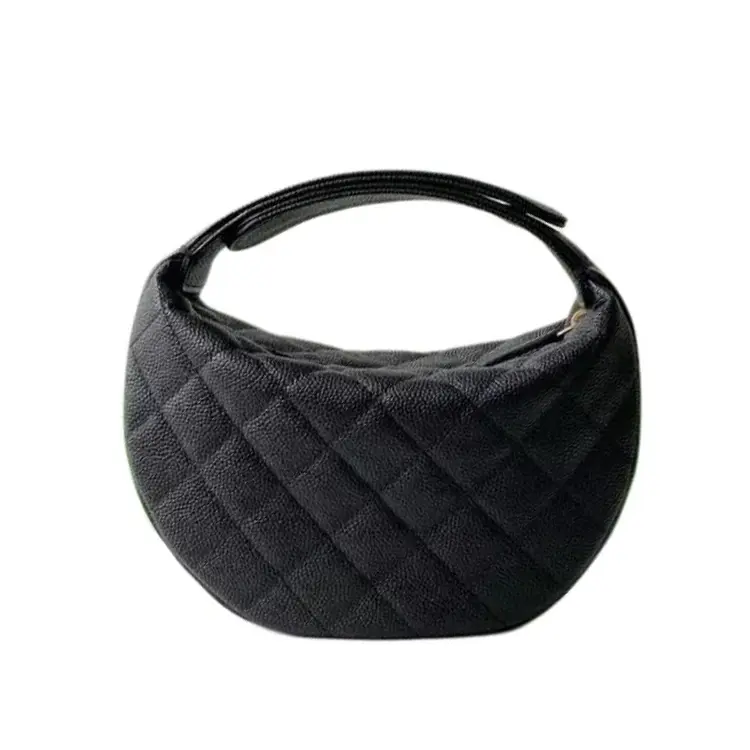 CHANEL Сумка из зернистой телячьей кожи женская черная — фото 2