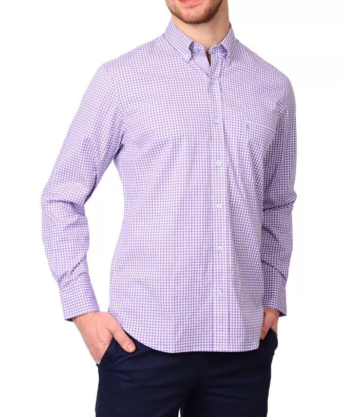 

Мужская рубашка с длинным рукавом Signature Gingham Tailorbyrd, фиолетовый