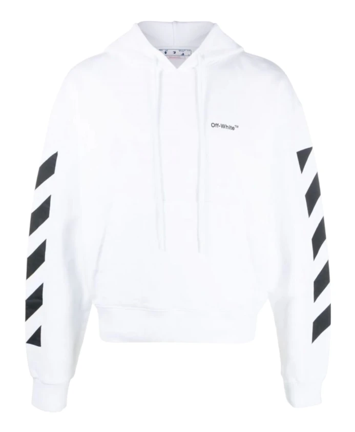 

Худи унисекс, стандартный крой, хлопок, сделано в Италии. Off White, белый