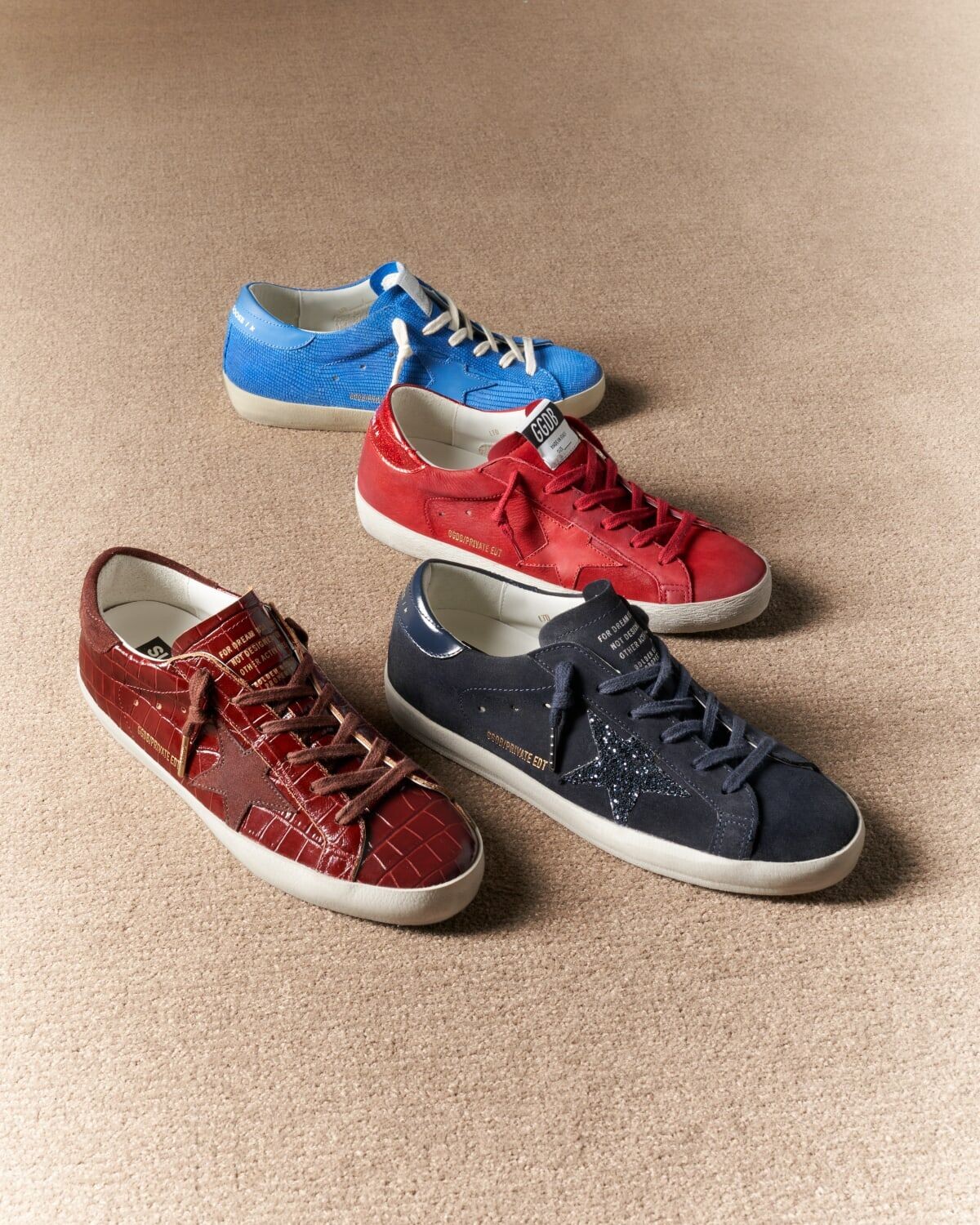 Кроссовки Superstar из смесовой кожи Golden Goose, красный — фото 2