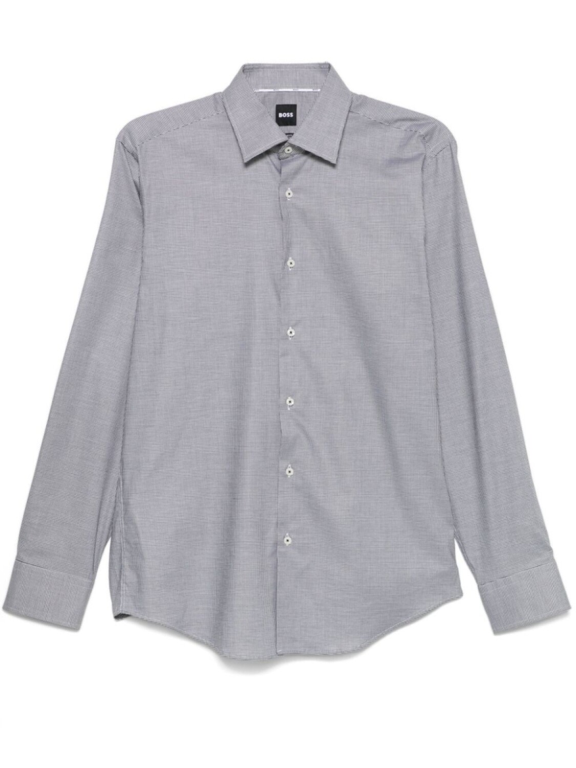 

BOSS рубашка в ломаную клетку, черный