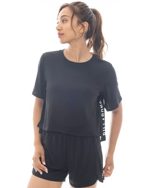 

Женская укороченная сетчатая футболка Billabong, черный