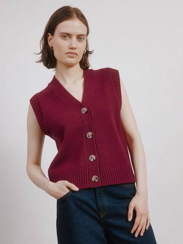 

Уютный топ на пуговицах Albaray, Dark Red