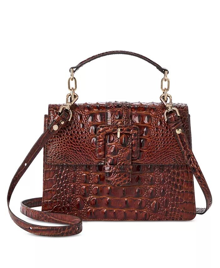 

Маленькая кожаная сумка Hallie Melbourne Brahmin, коричневый